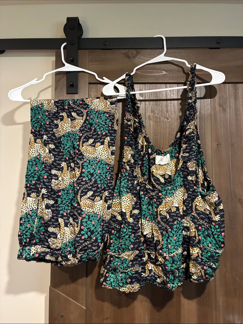 Printfresh Leopard & Green Foliage pajamas 5X